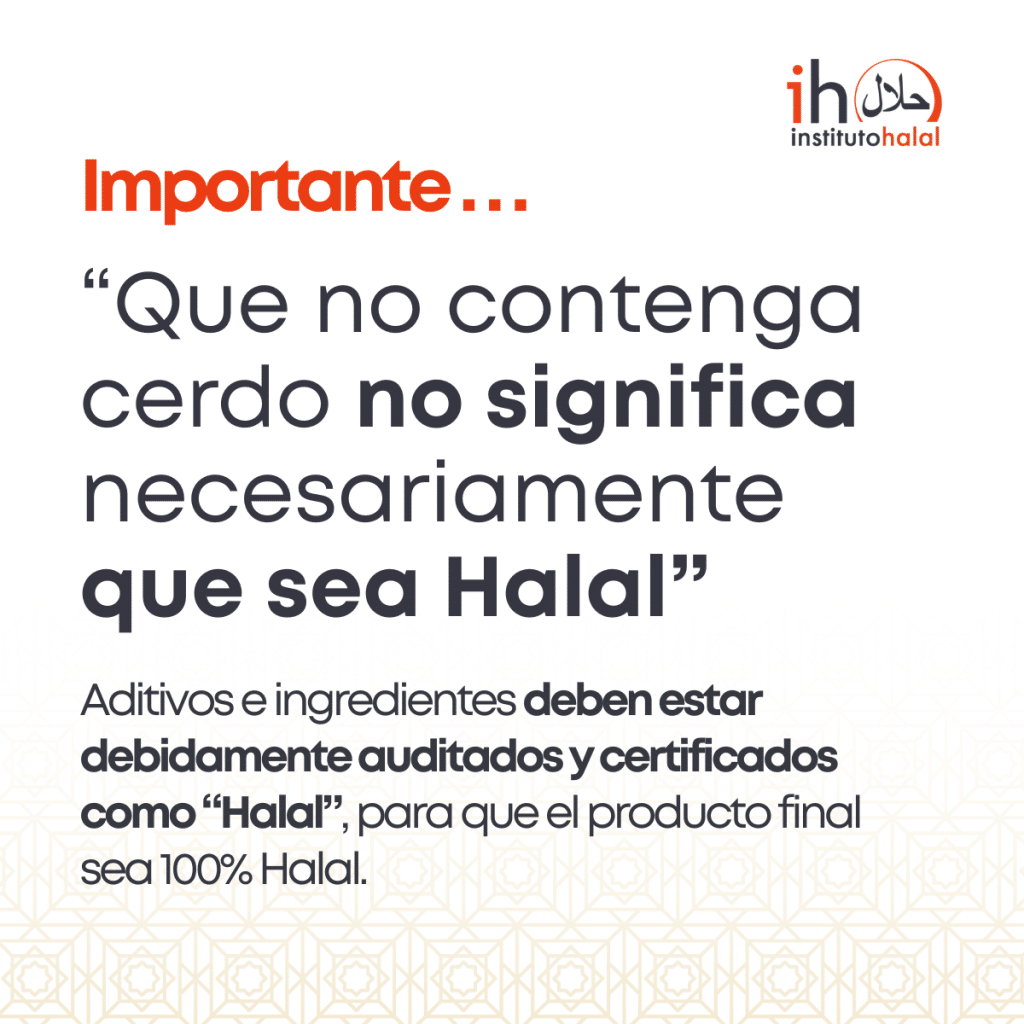 Producto sin cerdo no significa Halal